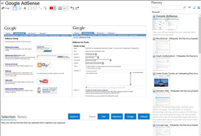 Google AdSense - Flamory bookmarks and screenshots