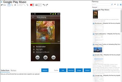 Google Play Music - Flamory bookmarks and screenshots