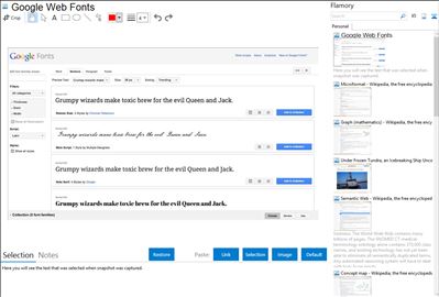 Google Web Fonts - Flamory bookmarks and screenshots