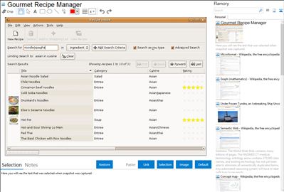 Gourmet Recipe Manager - Flamory bookmarks and screenshots