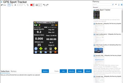 GPS Sport Tracker - Flamory bookmarks and screenshots
