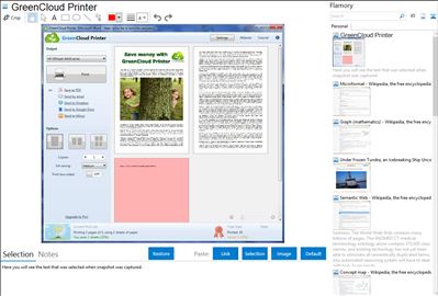 GreenCloud Printer - Flamory bookmarks and screenshots