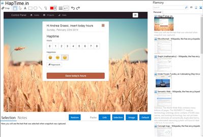 HapTime.in - Flamory bookmarks and screenshots