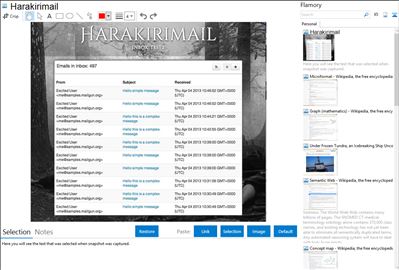 Harakirimail - Flamory bookmarks and screenshots