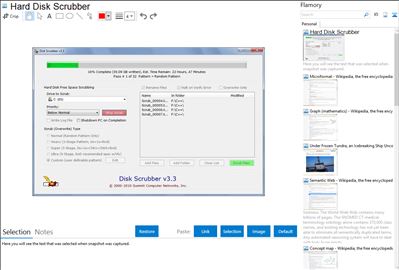 Hard Disk Scrubber - Flamory bookmarks and screenshots