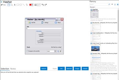Hasher - Flamory bookmarks and screenshots