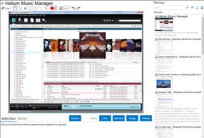 Helium Music Manager - Flamory bookmarks and screenshots