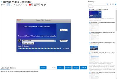 Hewbo Video Converter - Flamory bookmarks and screenshots