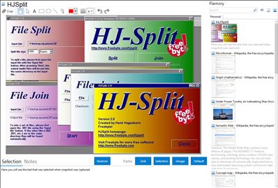 HJSplit - Flamory bookmarks and screenshots