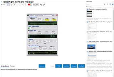 Hardware sensors monitor - Flamory bookmarks and screenshots