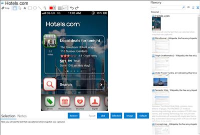 Hotels.com - Flamory bookmarks and screenshots