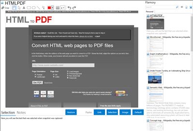 HTMLPDF - Flamory bookmarks and screenshots