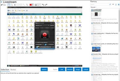 Livestream - Flamory bookmarks and screenshots