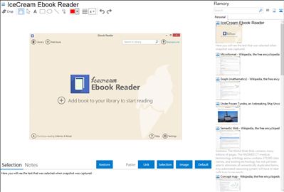 IceCream Ebook Reader - Flamory bookmarks and screenshots
