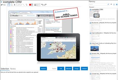 icomplete CRM - Flamory bookmarks and screenshots