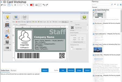 ID Card Workshop - Flamory bookmarks and screenshots
