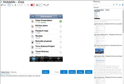 MobileMe - iDisk - Flamory bookmarks and screenshots