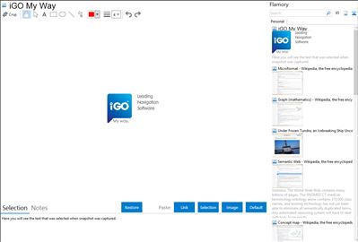 iGO My Way - Flamory bookmarks and screenshots