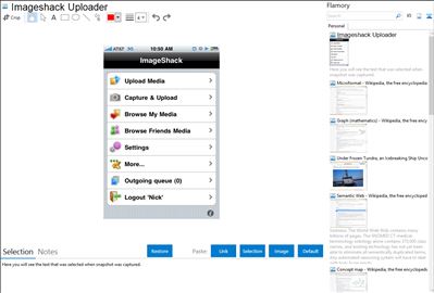 Imageshack Uploader - Flamory bookmarks and screenshots