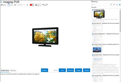 Imaging PVR - Flamory bookmarks and screenshots