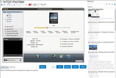 ImTOO iPad Mate - Flamory bookmarks and screenshots