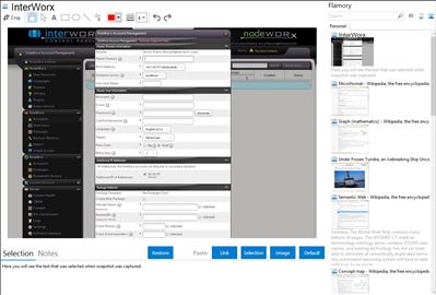 InterWorx - Flamory bookmarks and screenshots