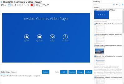 Invisible Controls Video Player - Flamory bookmarks and screenshots