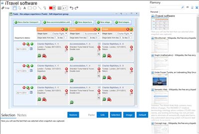 iTravel software - Flamory bookmarks and screenshots