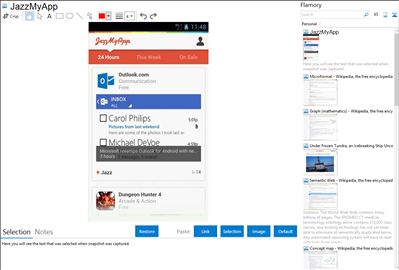JazzMyApp - Flamory bookmarks and screenshots