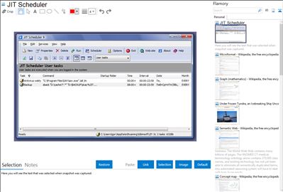 JIT Scheduler - Flamory bookmarks and screenshots