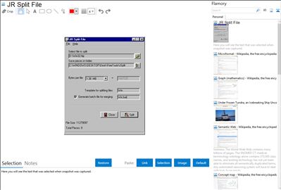 JR Split File - Flamory bookmarks and screenshots