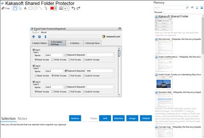 Kakasoft Shared Folder Protector - Flamory bookmarks and screenshots