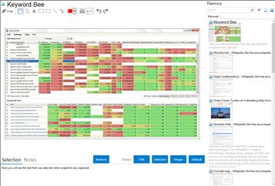 Keyword Bee - Flamory bookmarks and screenshots
