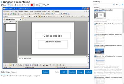 Kingsoft Presentation - Flamory bookmarks and screenshots