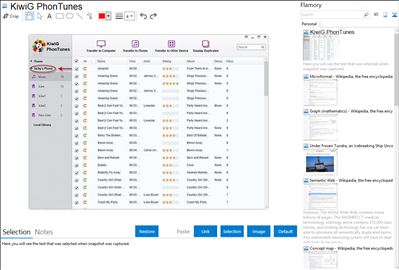 KiwiG PhonTunes - Flamory bookmarks and screenshots