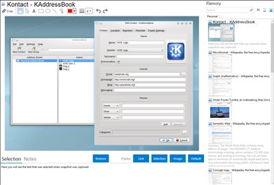 Kontact - KAddressBook - Flamory bookmarks and screenshots