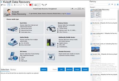 Kvisoft Data Recovery - Flamory bookmarks and screenshots