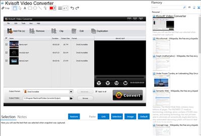 Kvisoft Video Converter - Flamory bookmarks and screenshots