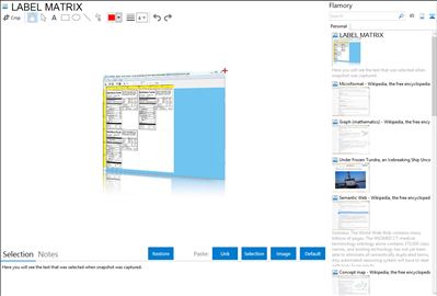 LABEL MATRIX - Flamory bookmarks and screenshots