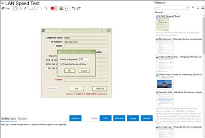 LAN Speed Test - Flamory bookmarks and screenshots