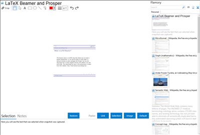 LaTeX Beamer and Prosper - Flamory bookmarks and screenshots