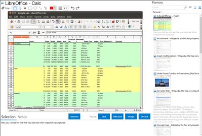 LibreOffice - Calc - Flamory bookmarks and screenshots