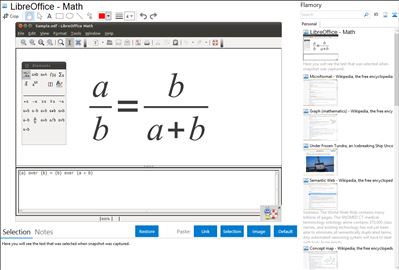 LibreOffice - Math - Flamory bookmarks and screenshots