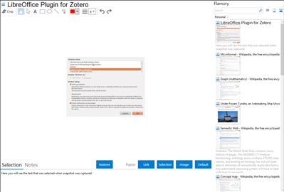 LibreOffice Plugin for Zotero - Flamory bookmarks and screenshots