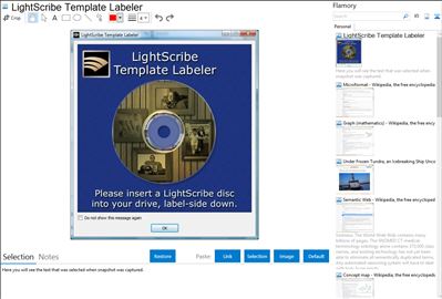 LightScribe Template Labeler - Flamory bookmarks and screenshots