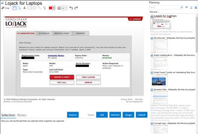 Lojack for Laptops - Flamory bookmarks and screenshots