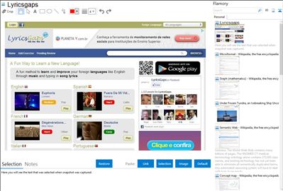 Lyricsgaps - Flamory bookmarks and screenshots