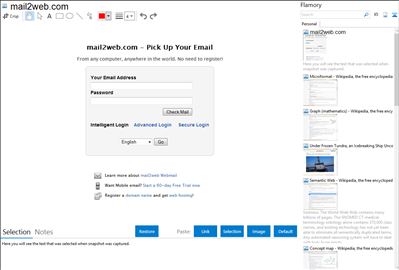 mail2web.com - Flamory bookmarks and screenshots
