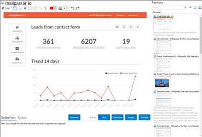 mailparser.io - Flamory bookmarks and screenshots