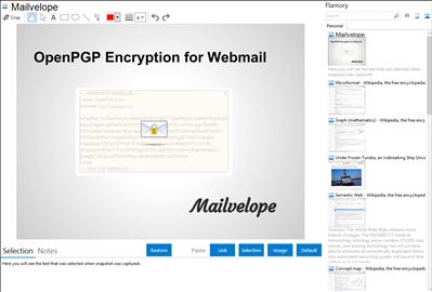 Mailvelope - Flamory bookmarks and screenshots